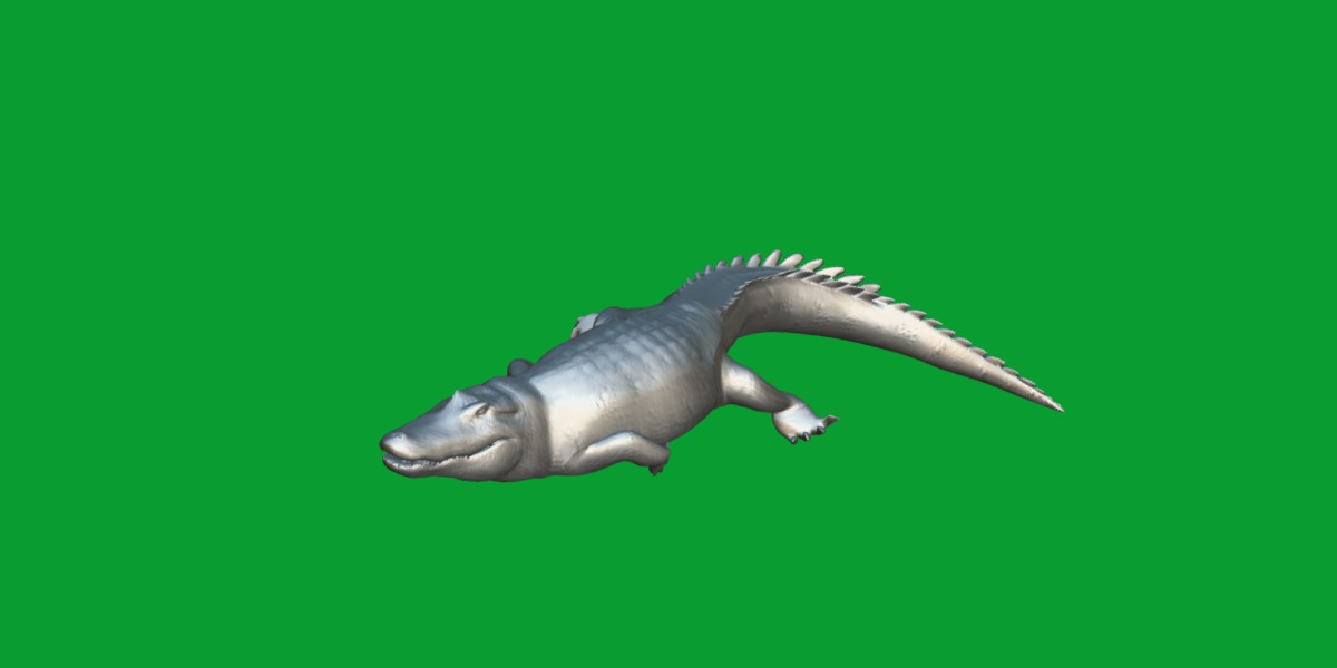 American Alligator Low-poly 3D model_15