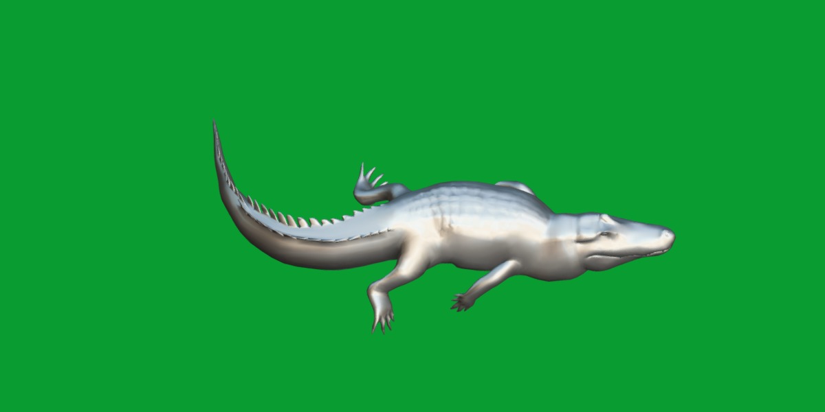 American Alligator Low-poly 3D model_13