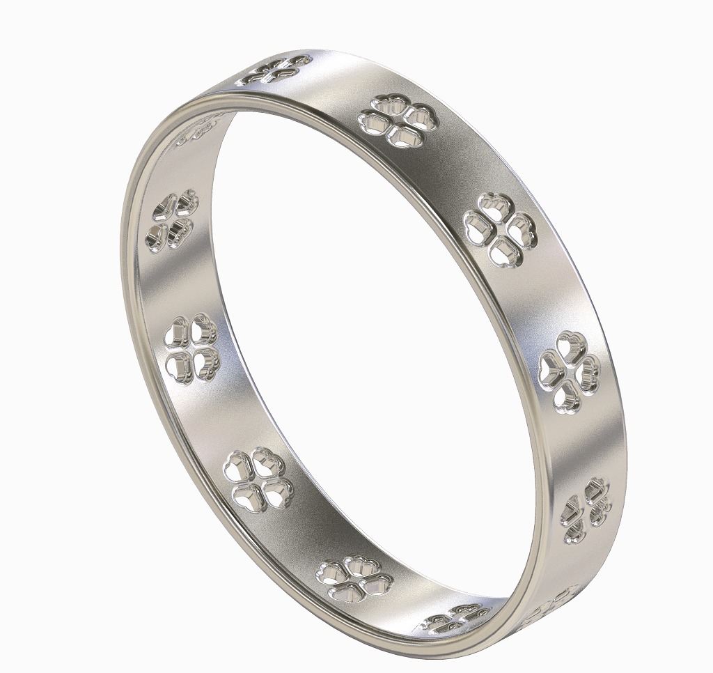 Romantic Exquisite Bangle 3D print model_1