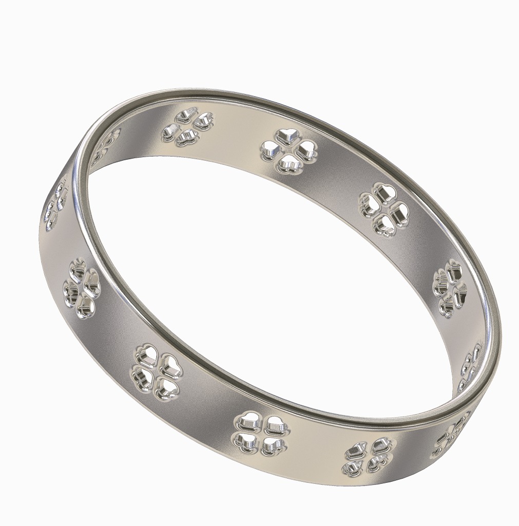 Romantic Exquisite Bangle 3D print model_2