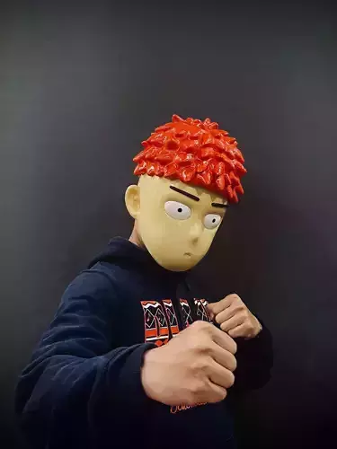 Saitama Head Mask Decor Wearable - One Punch Man Cosplay