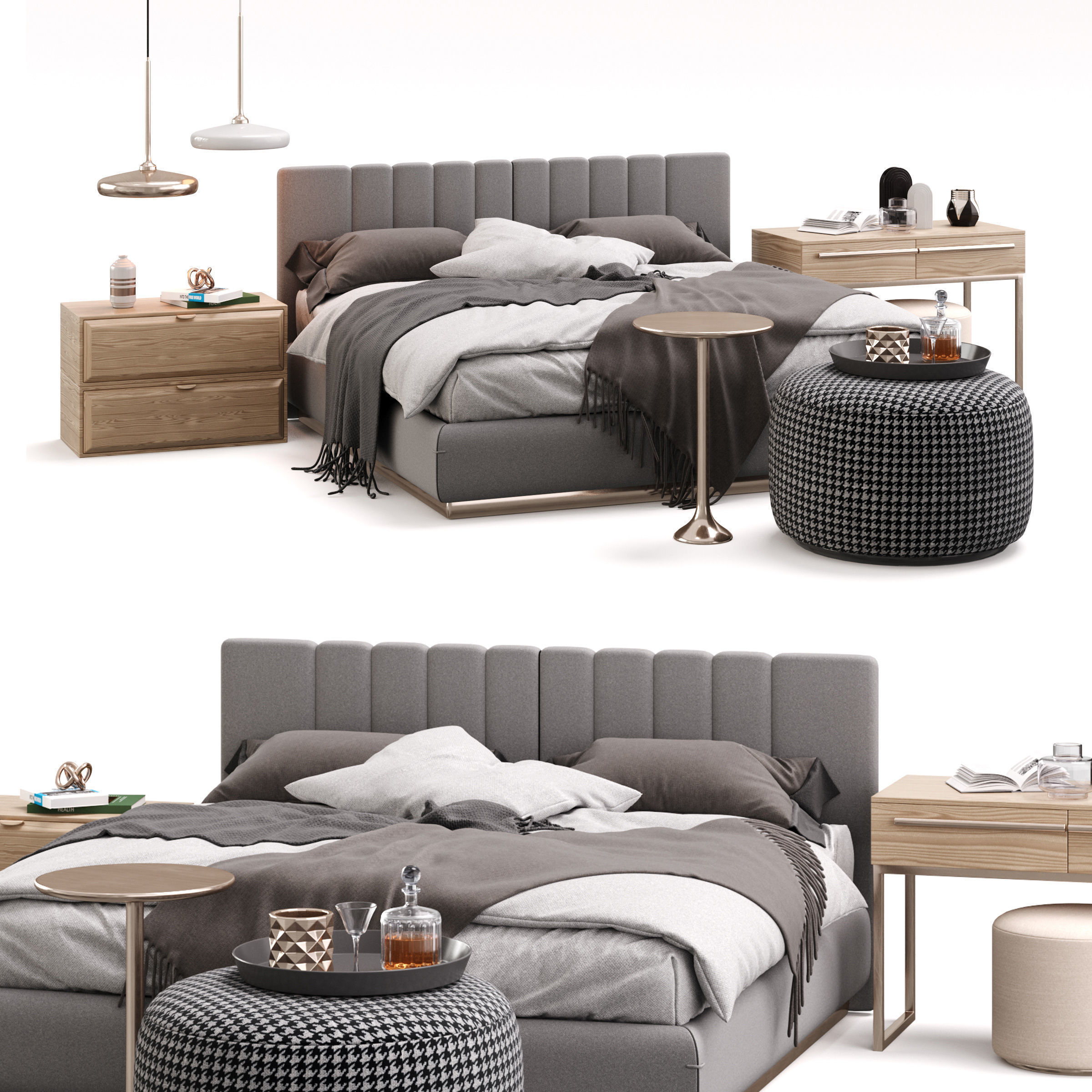 Archmodels vol 284 - collection of bedroom sets 3D model_5