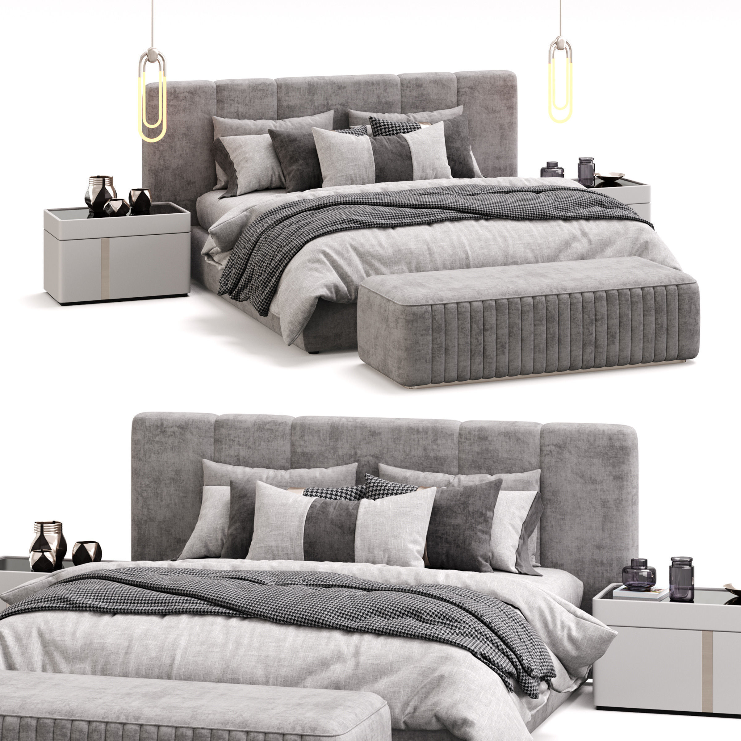 Archmodels vol 284 - collection of bedroom sets 3D model_3