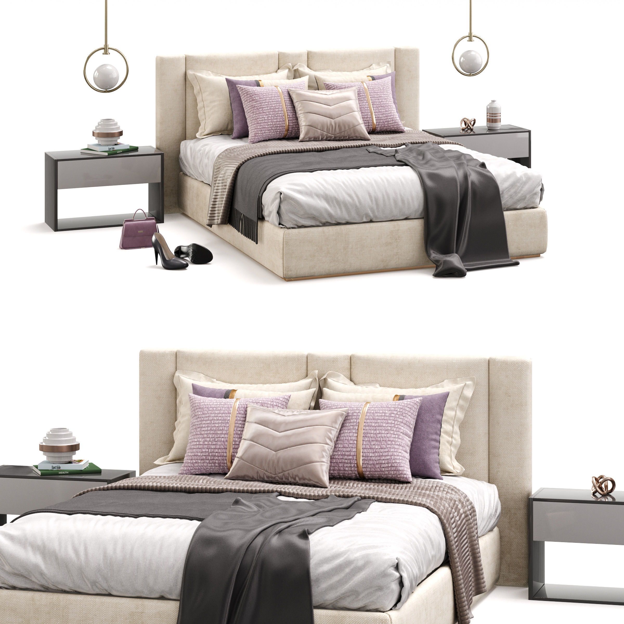 Archmodels vol 284 - collection of bedroom sets 3D model_9