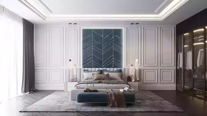 Archmodels vol 284 - collection of bedroom sets 3D model