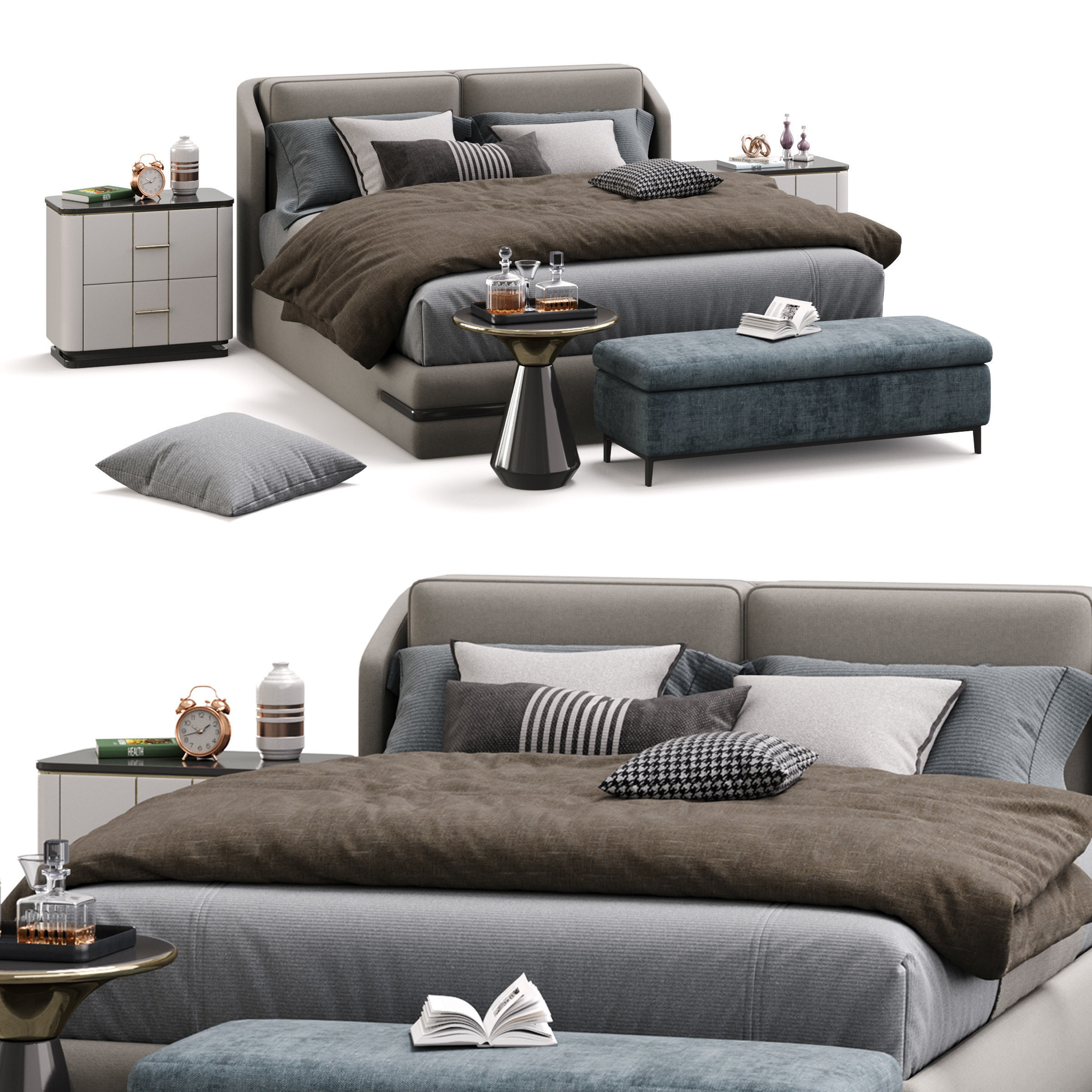 Archmodels vol 284 - collection of bedroom sets 3D model_7