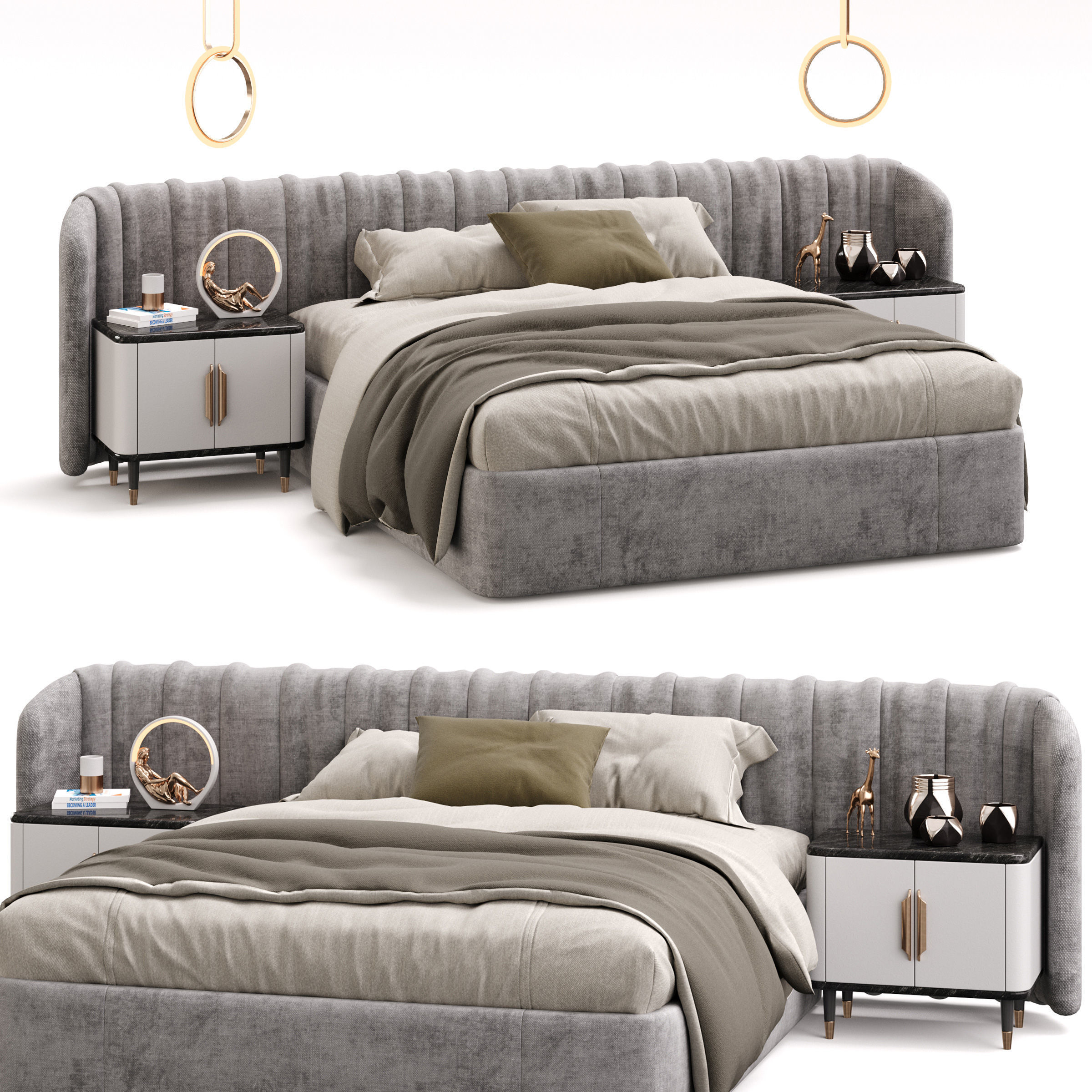 Archmodels vol 284 - collection of bedroom sets 3D model_13