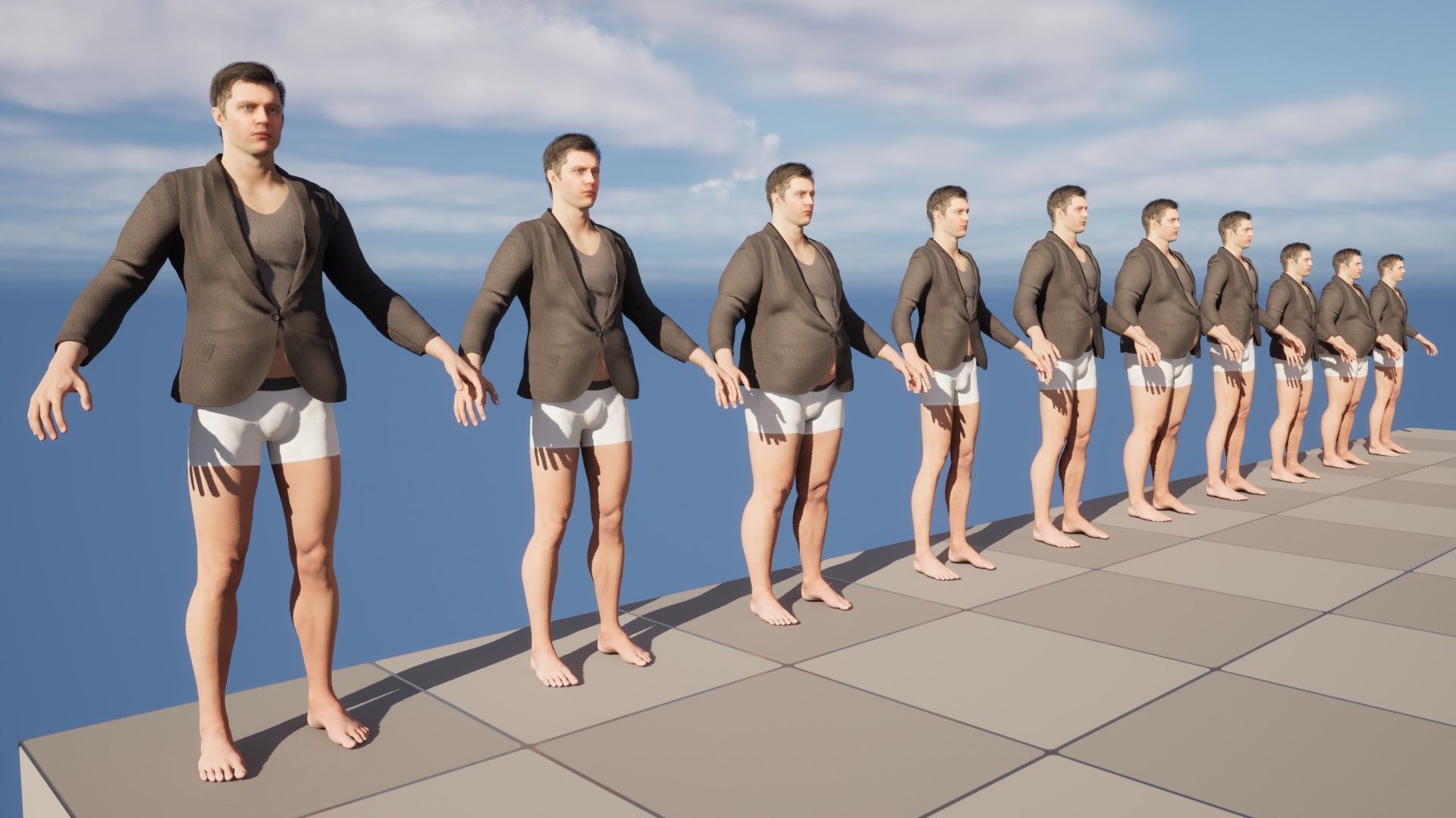 Blazer 35 - All MH Bodies - UE5 Skeletons - Rigged Low-poly 3D model_15