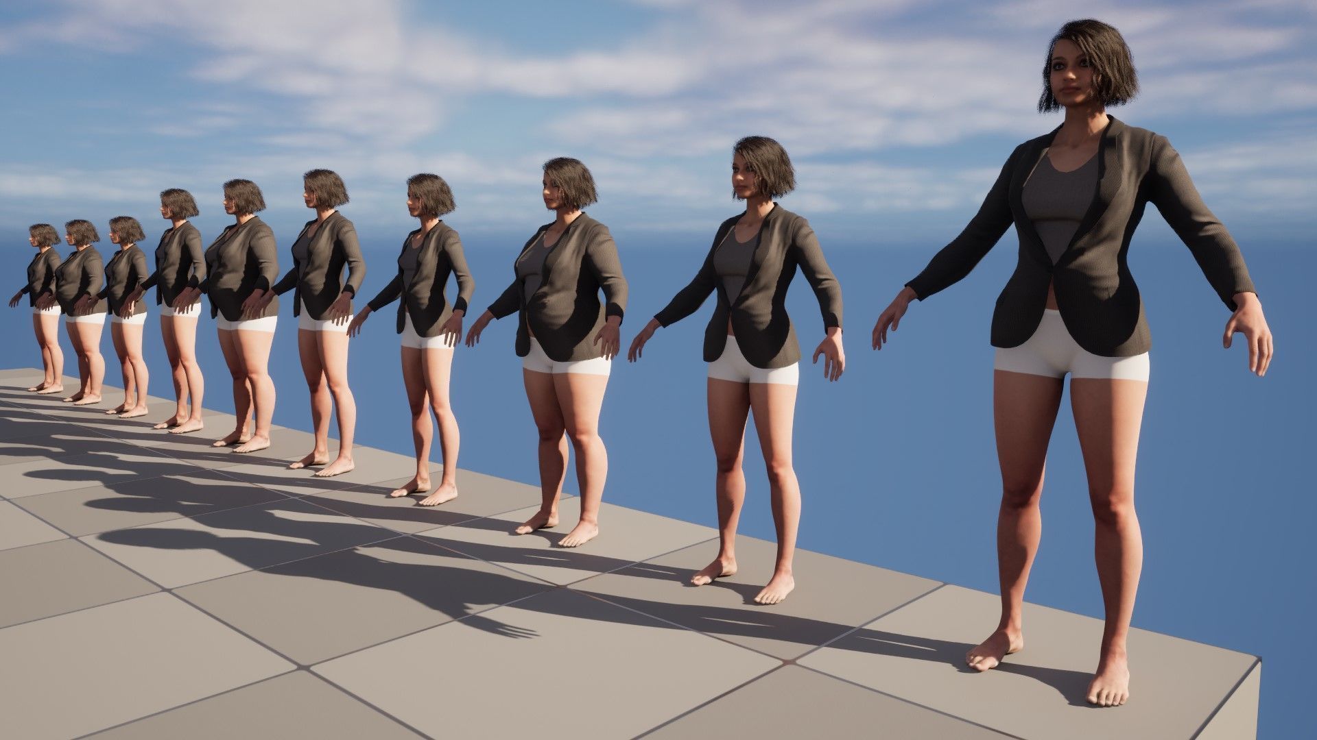 Blazer 35 - All MH Bodies - UE5 Skeletons - Rigged Low-poly 3D model_18