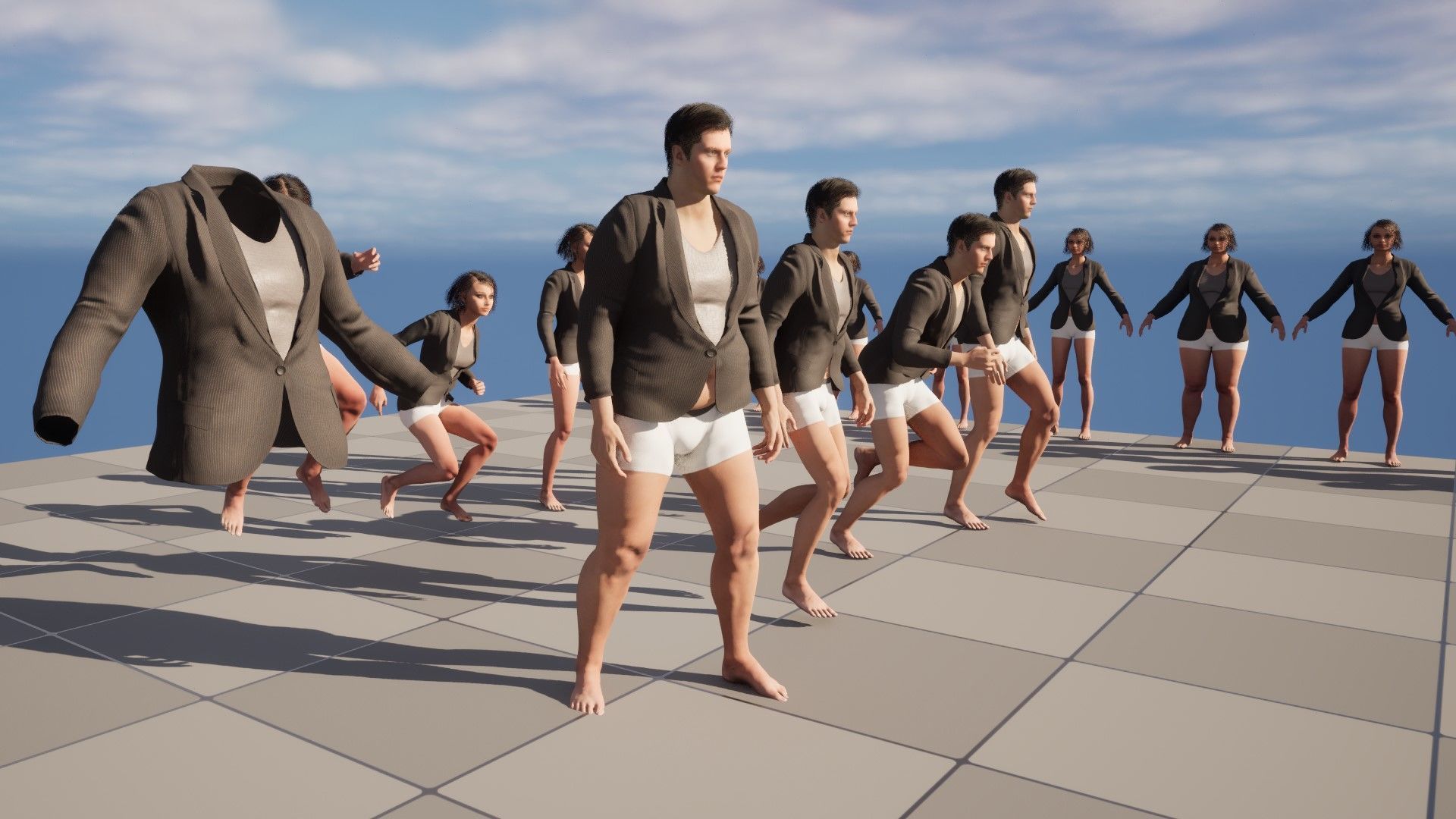 Blazer 35 - All MH Bodies - UE5 Skeletons - Rigged Low-poly 3D model_16