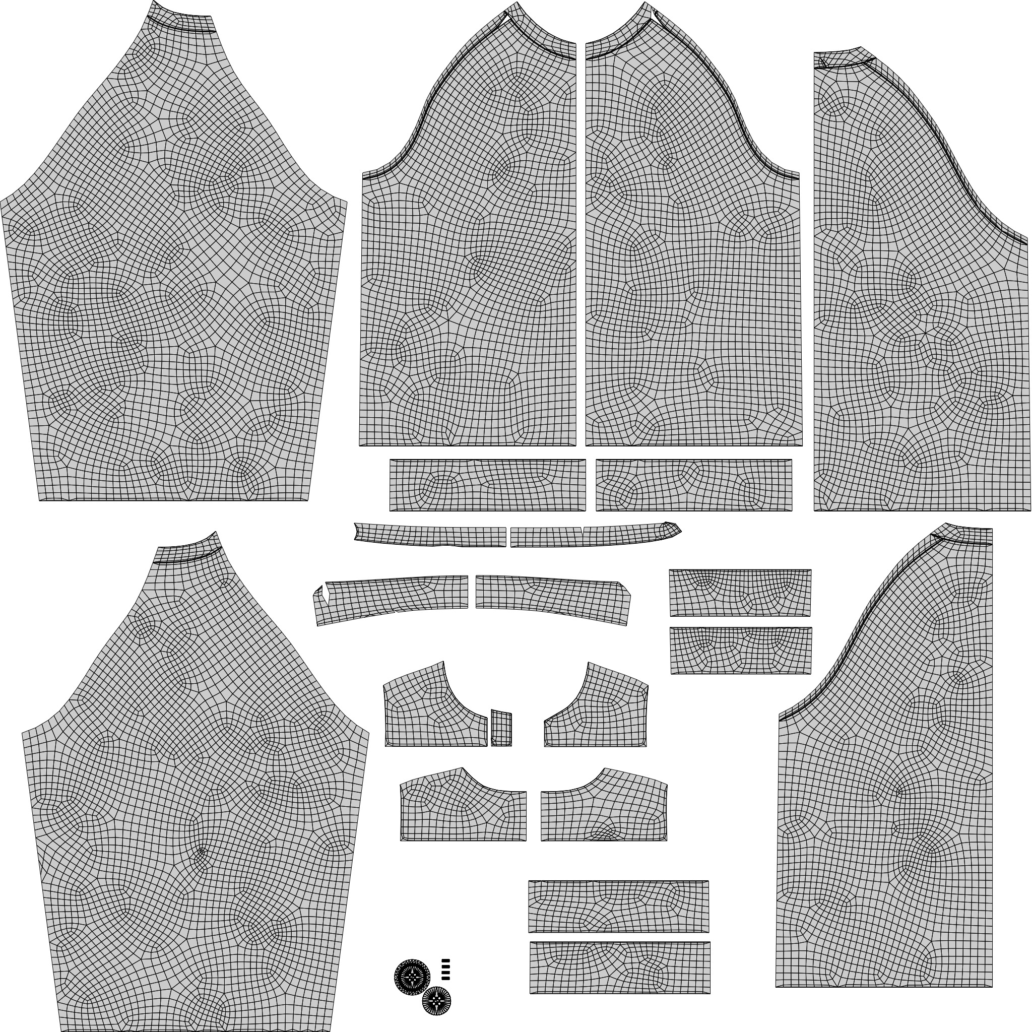 Sweater  and Collared Shirt - Knit Pullover wear formal clothing 3D model_9