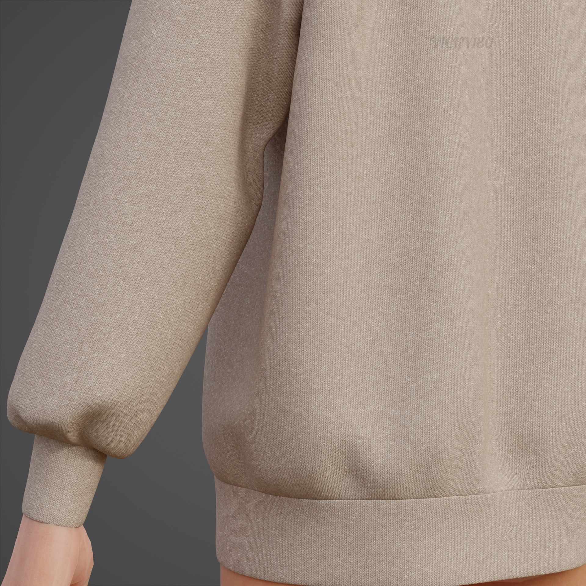 Sweater  and Collared Shirt - Knit Pullover wear formal clothing 3D model_19