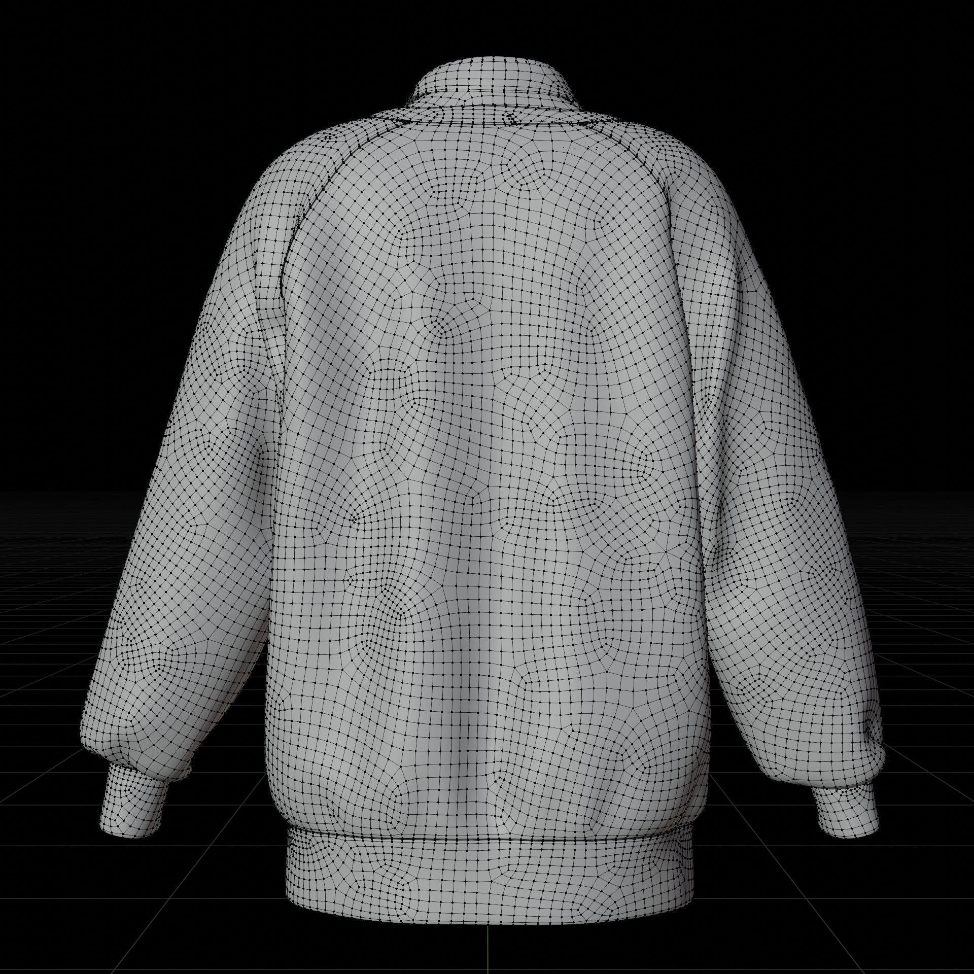 Sweater  and Collared Shirt - Knit Pullover wear formal clothing 3D model_22