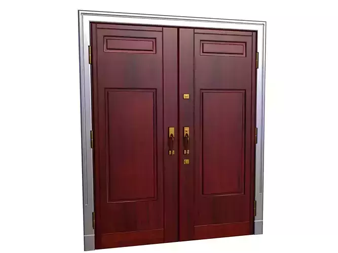 Wooden Entrance Door 3D Model