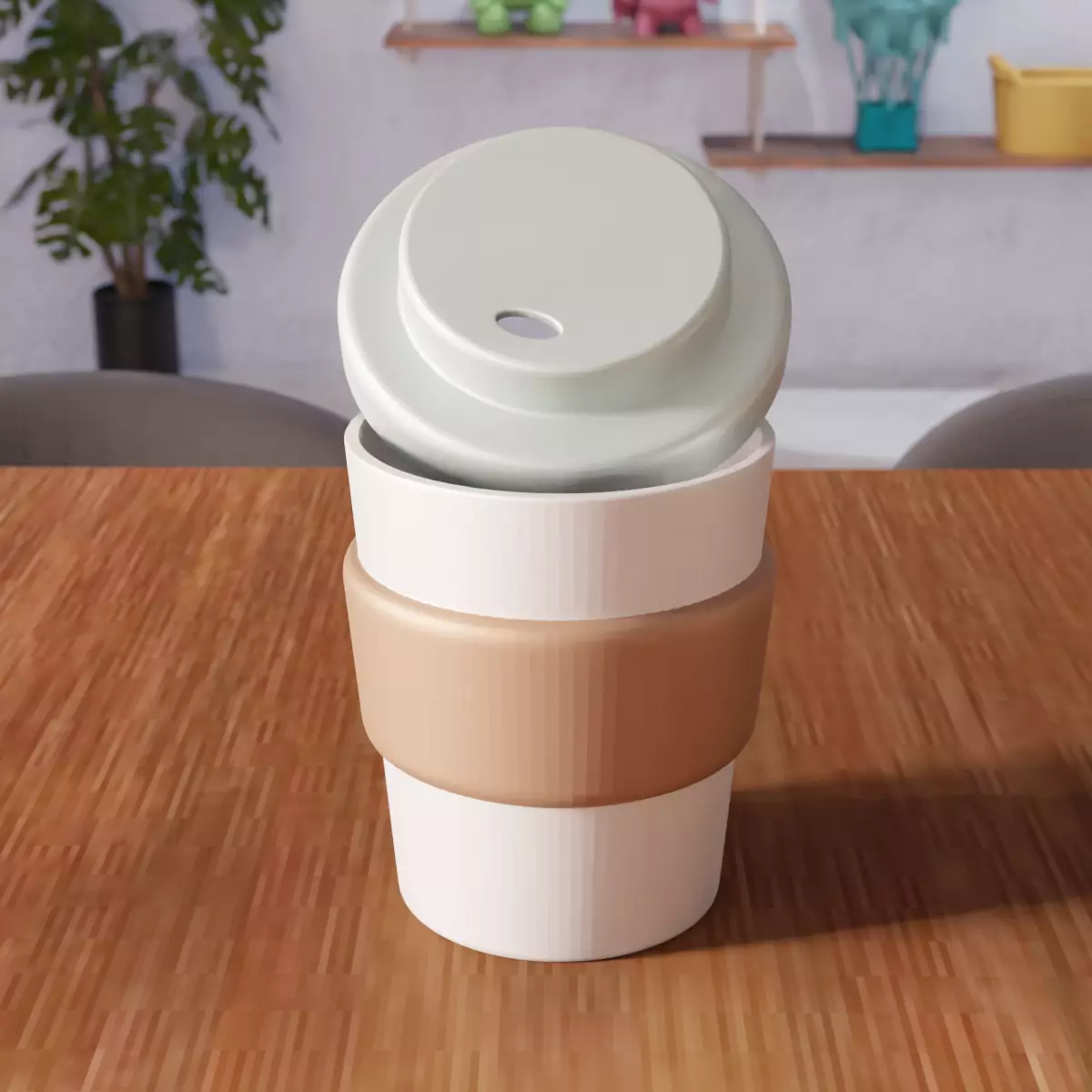 Plastic Coffee Cup - 307 3D print model_6