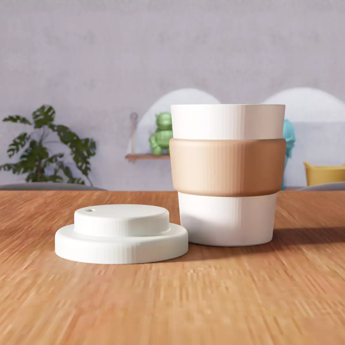 Plastic Coffee Cup - 307 3D print model_7