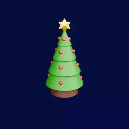Christmas Tree 3D Printable Model - Festive Holiday Design