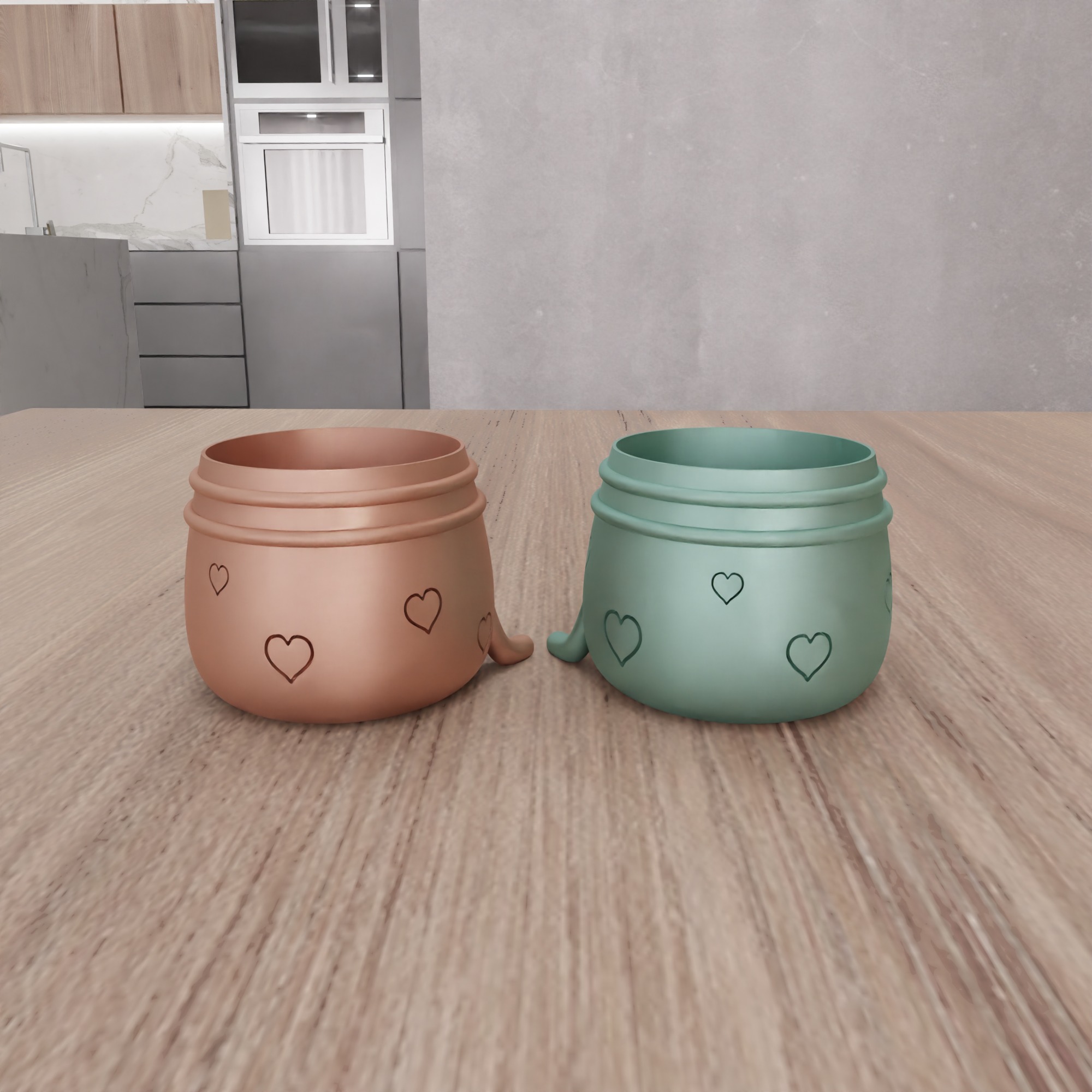 Sitting Cute Planters with 2 Breast and 2 Lip Versions - 306 3D print model_12