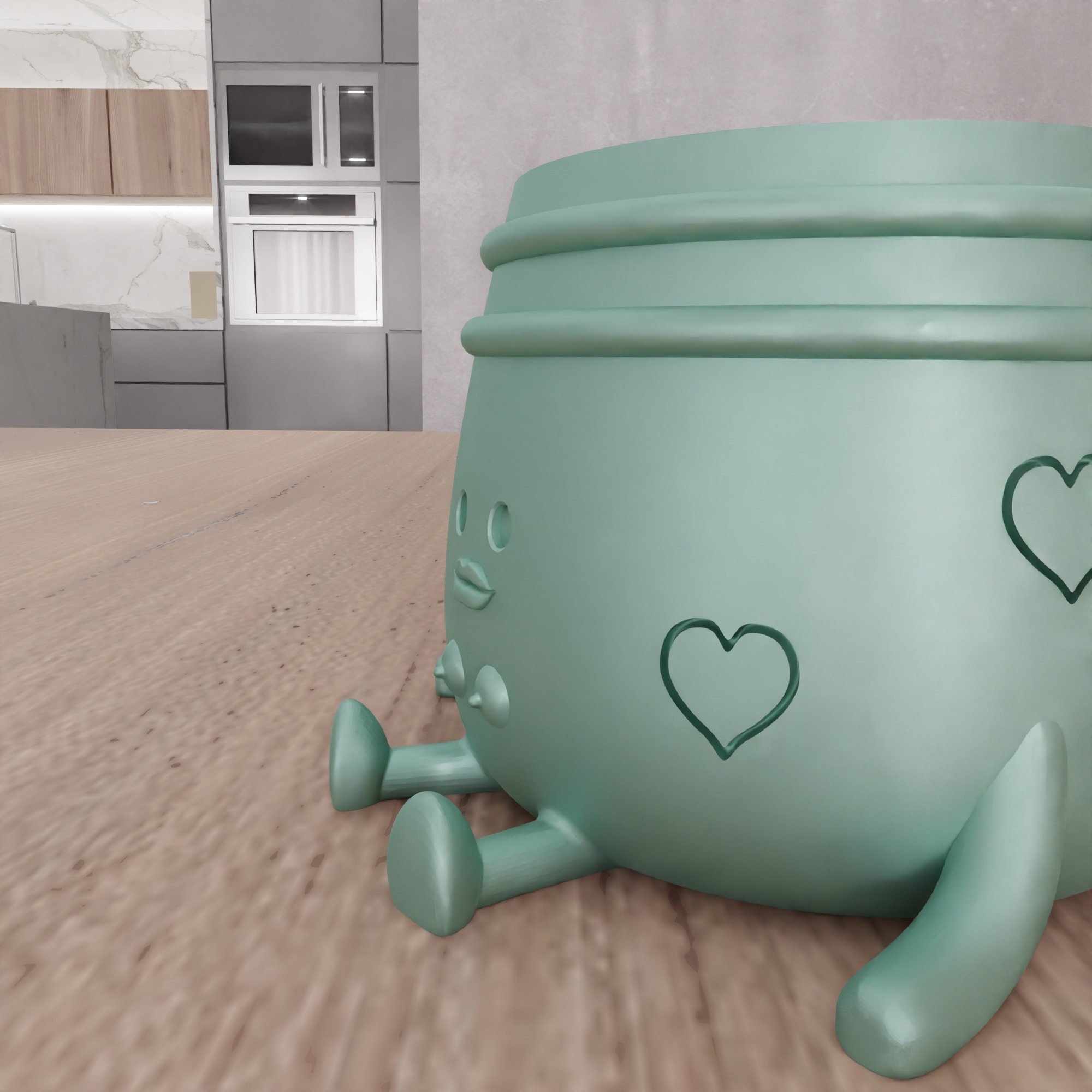 Sitting Cute Planters with 2 Breast and 2 Lip Versions - 306 3D print model_13