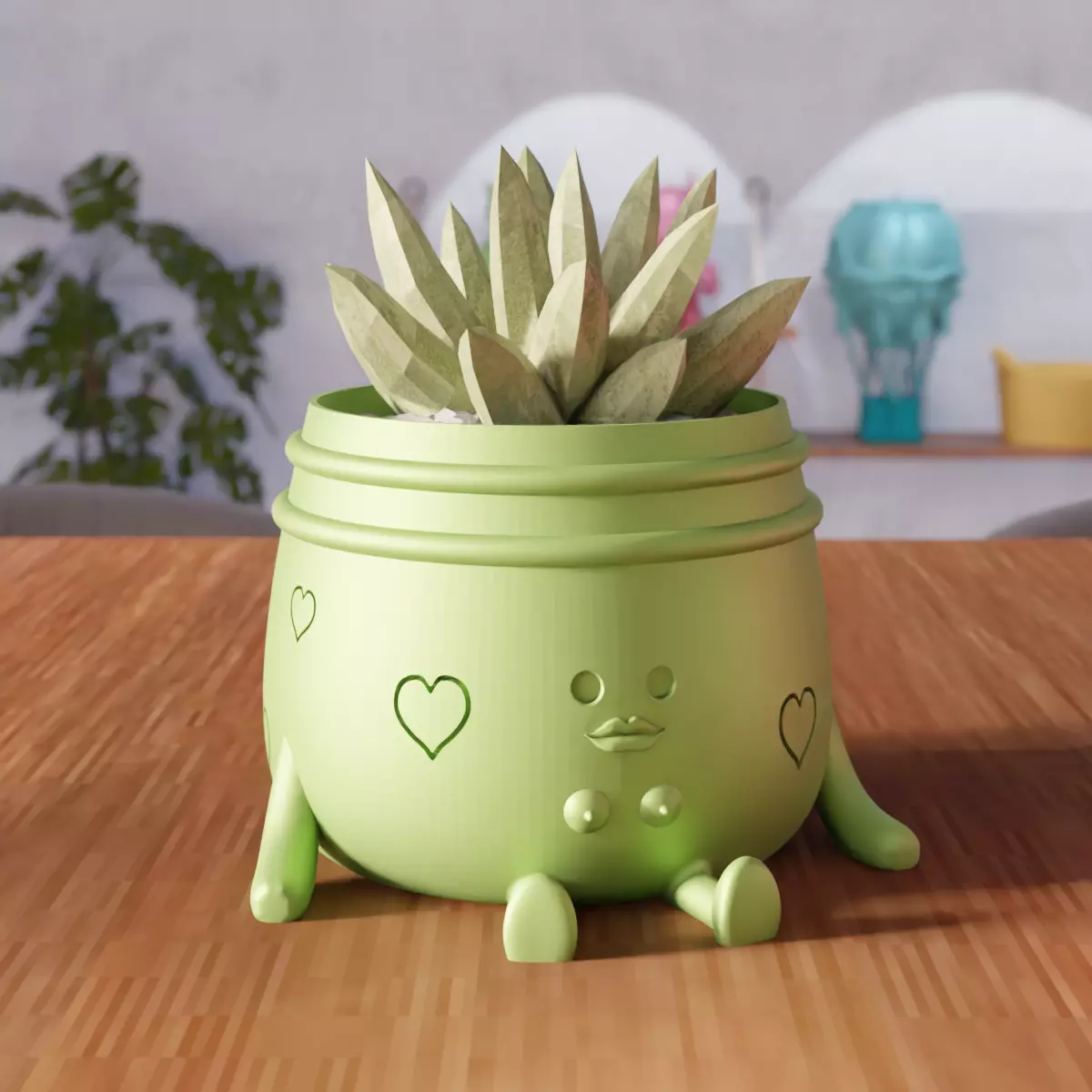 Sitting Cute Planters with 2 Breast and 2 Lip Versions - 306 3D print model_1