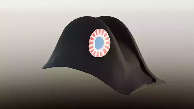 Chapeau Napoleon et Cocarde Tricolore  3D model