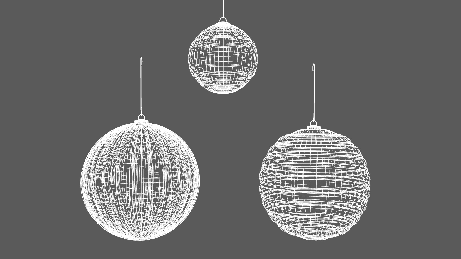 Ornaments Christmas Light Low-poly 3D model_10