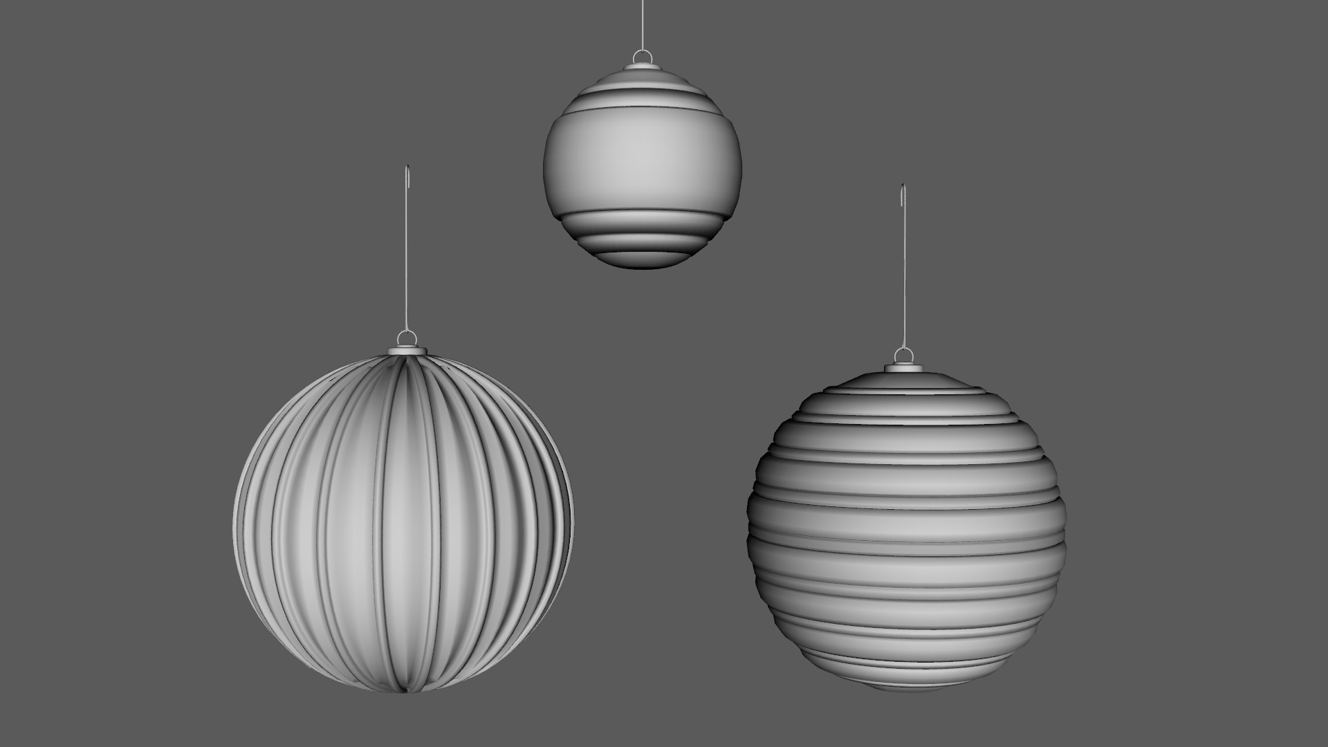 Ornaments Christmas Light Low-poly 3D model_8