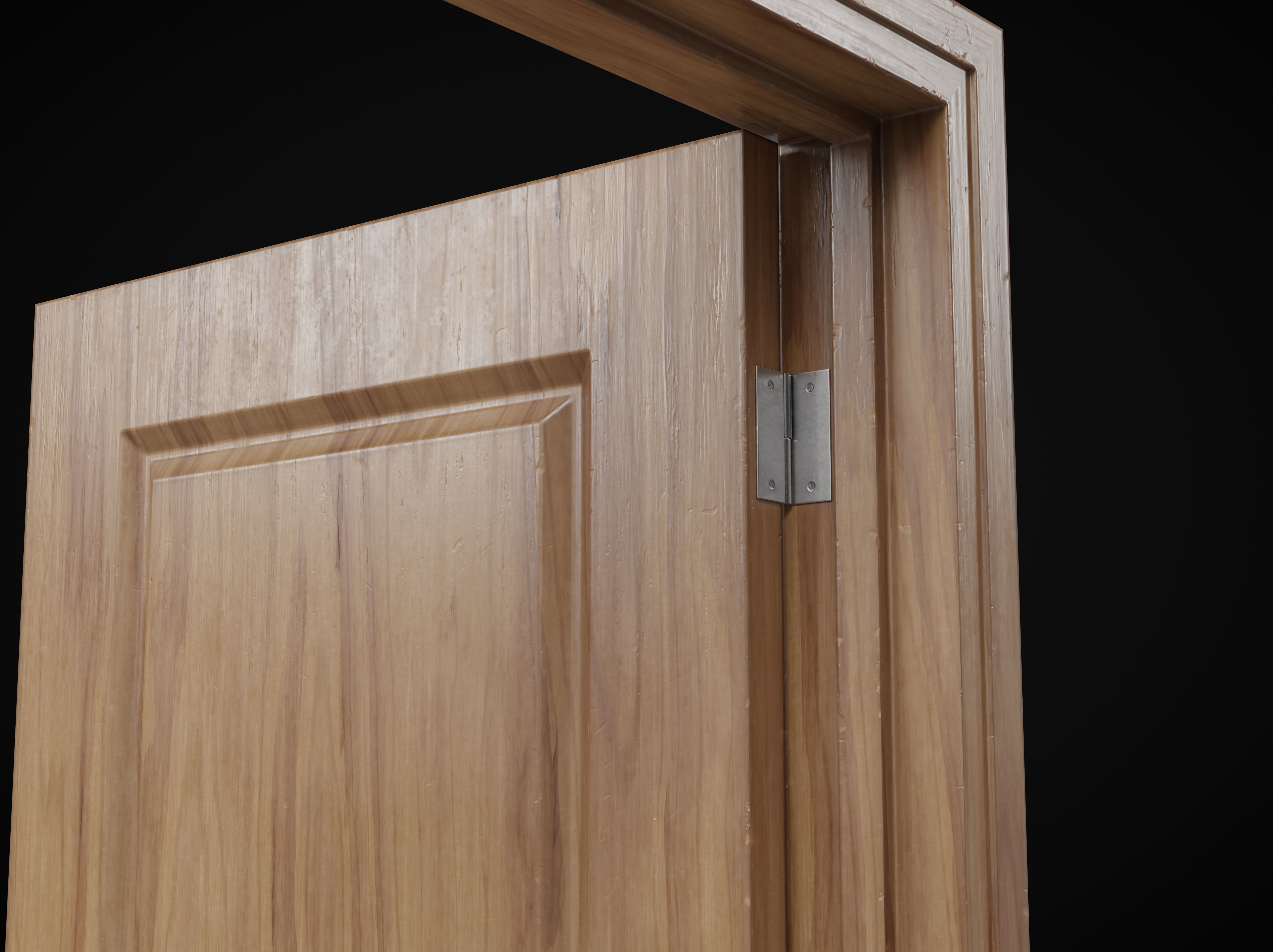 Collection of wooden doors Low-poly 3D model_20