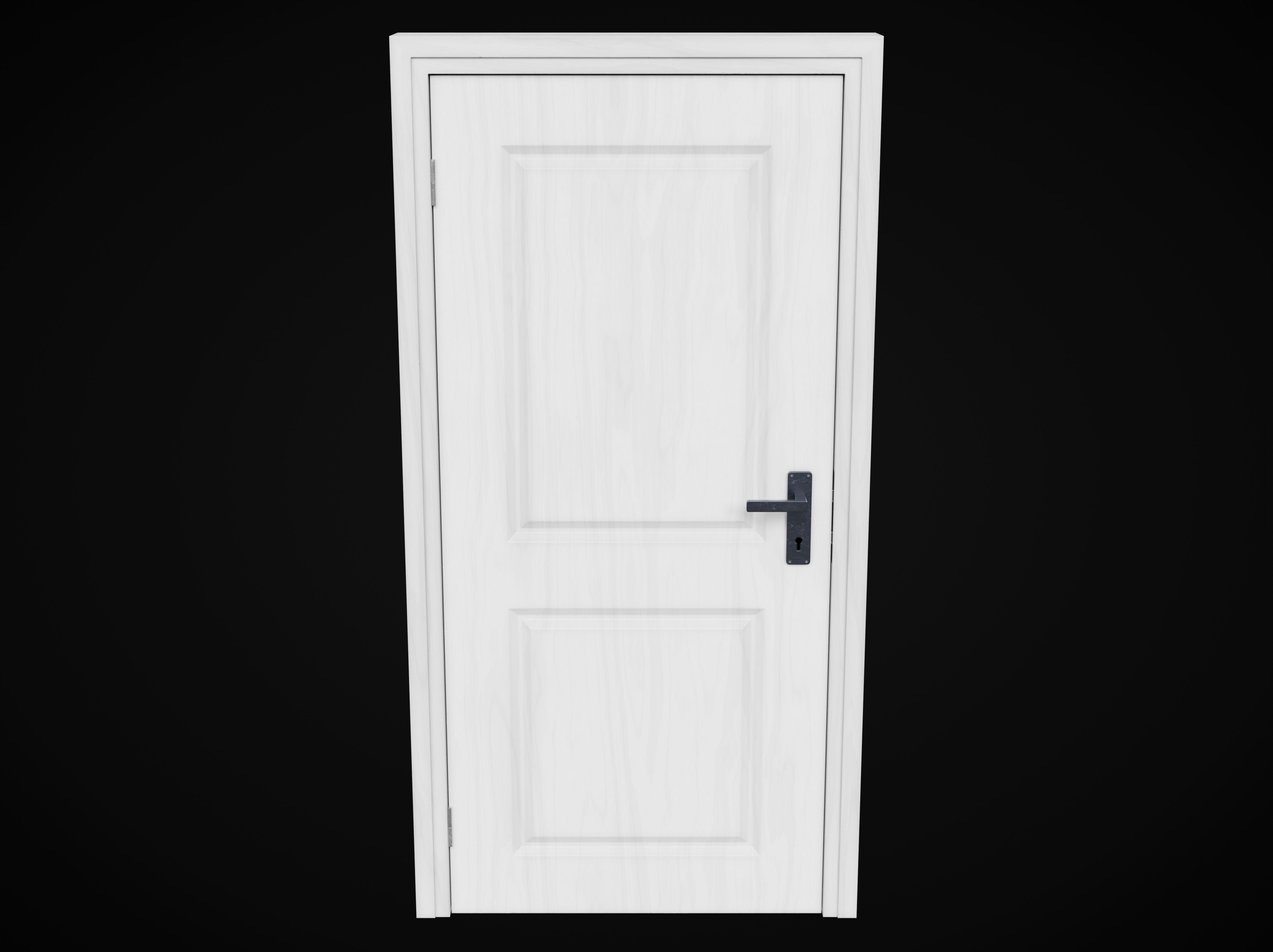 Collection of wooden doors Low-poly 3D model_6
