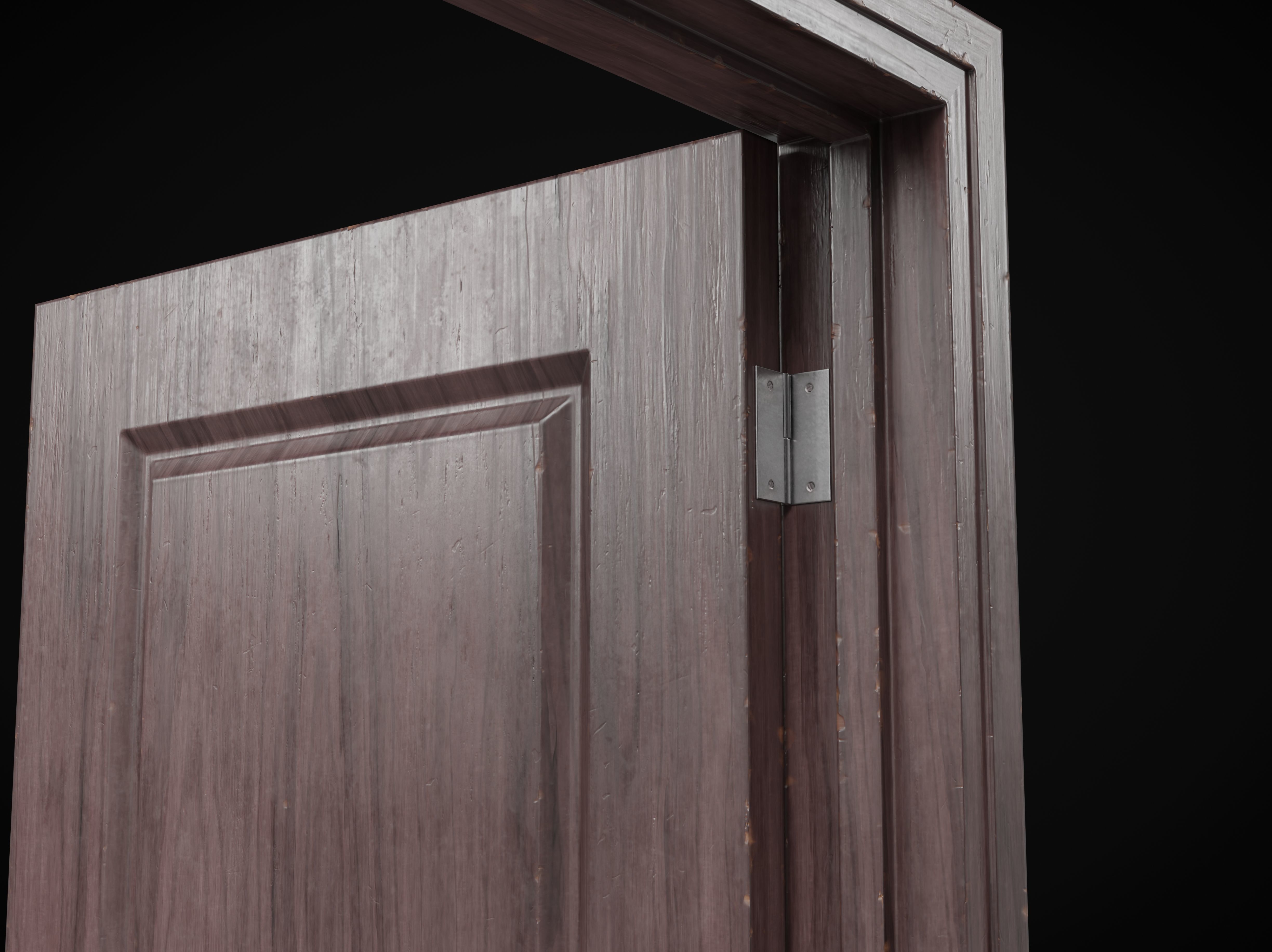 Collection of wooden doors Low-poly 3D model_22