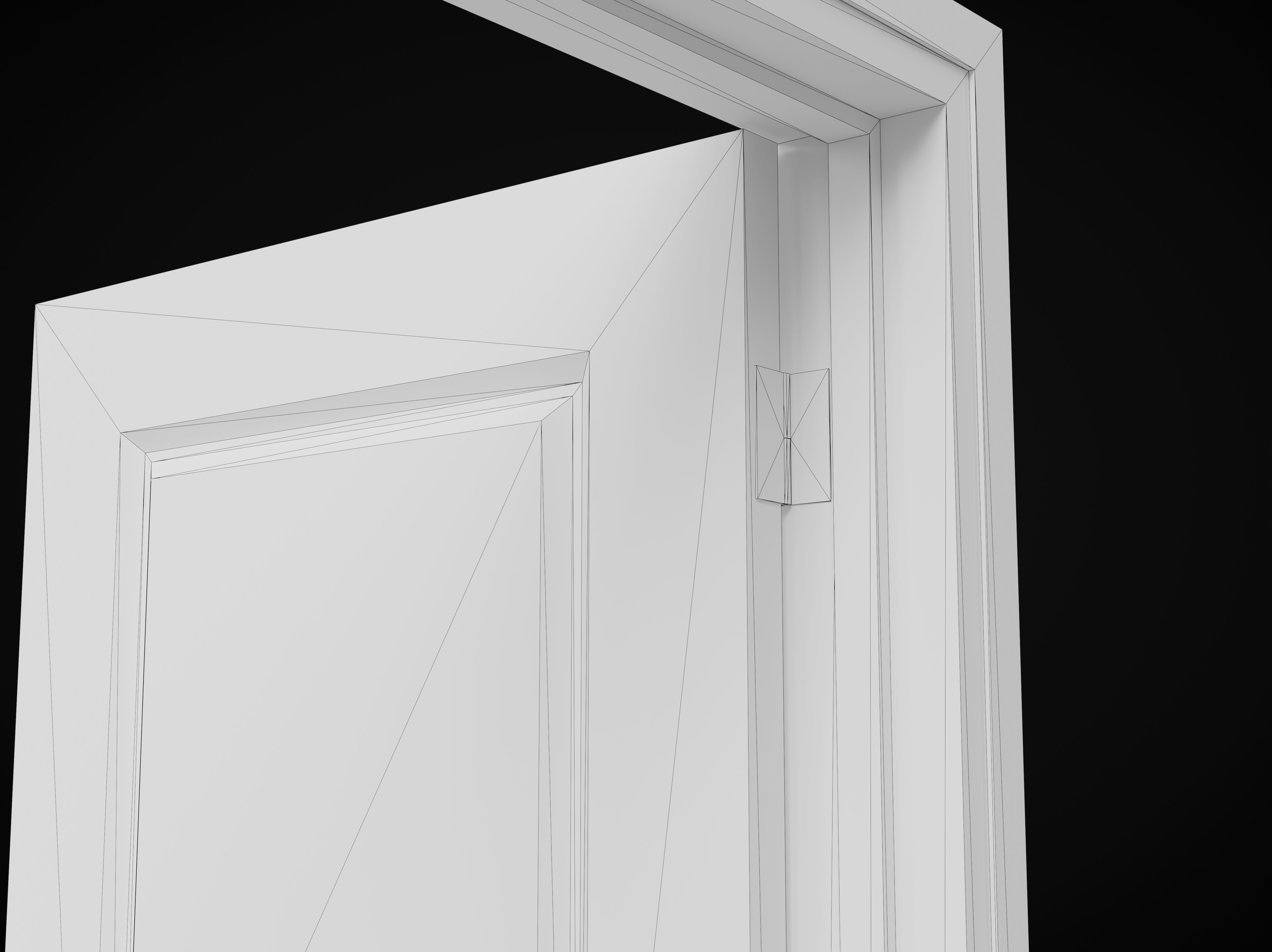 Collection of wooden doors Low-poly 3D model_28
