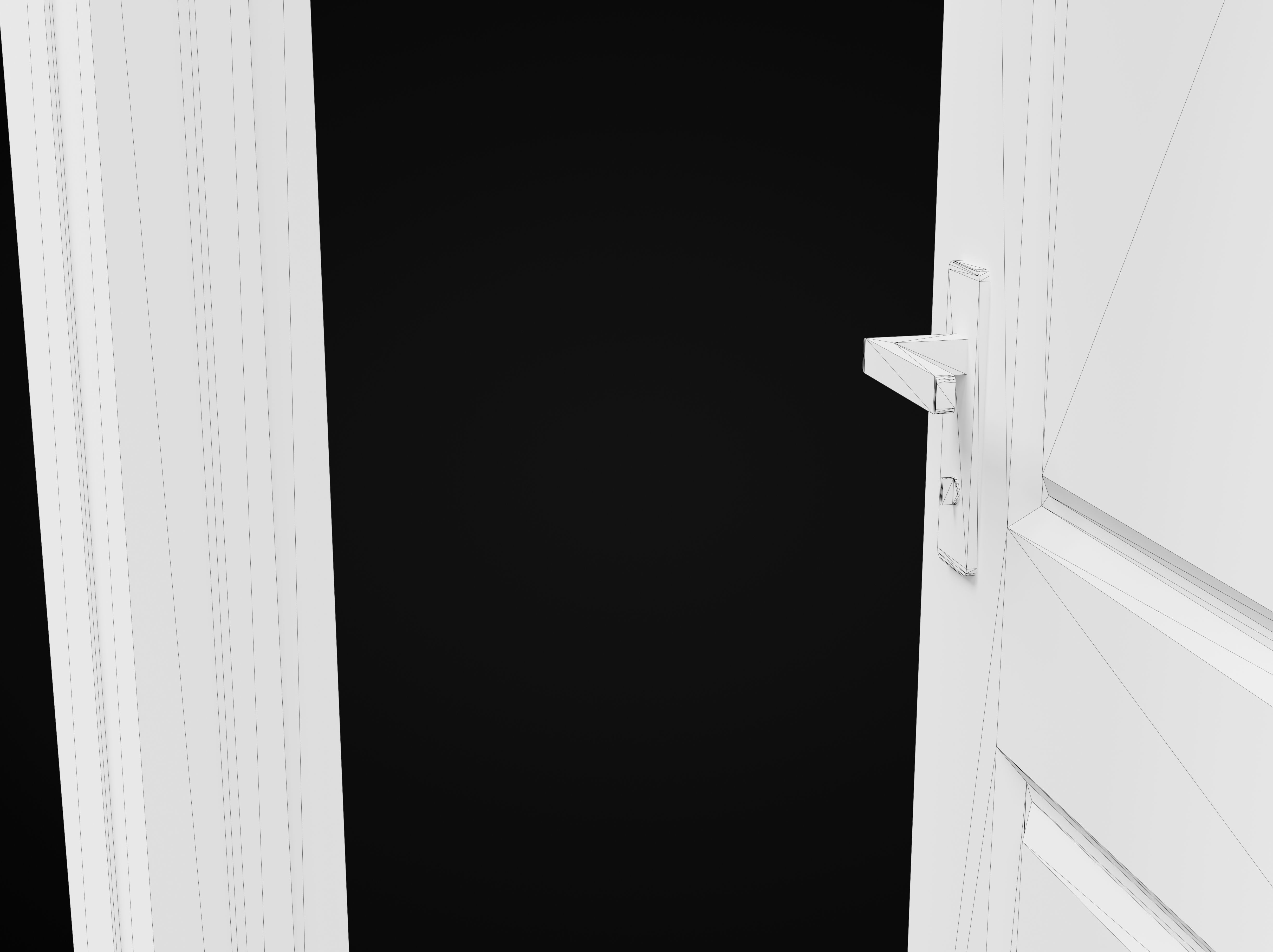 Collection of wooden doors Low-poly 3D model_26