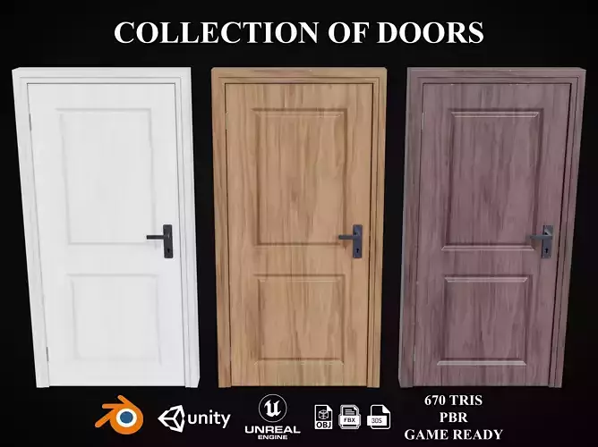 Collection of wooden doors