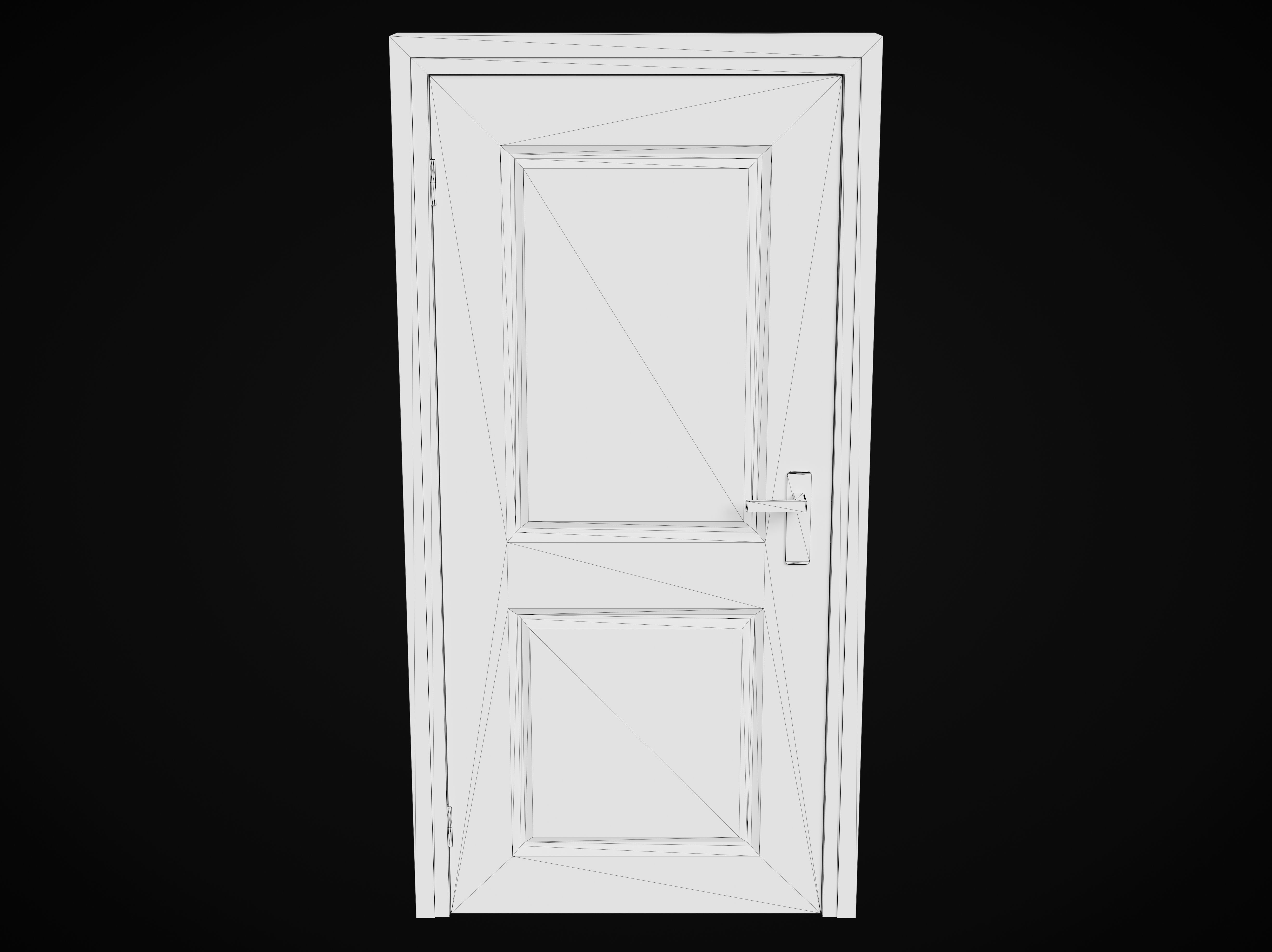 Collection of wooden doors Low-poly 3D model_23