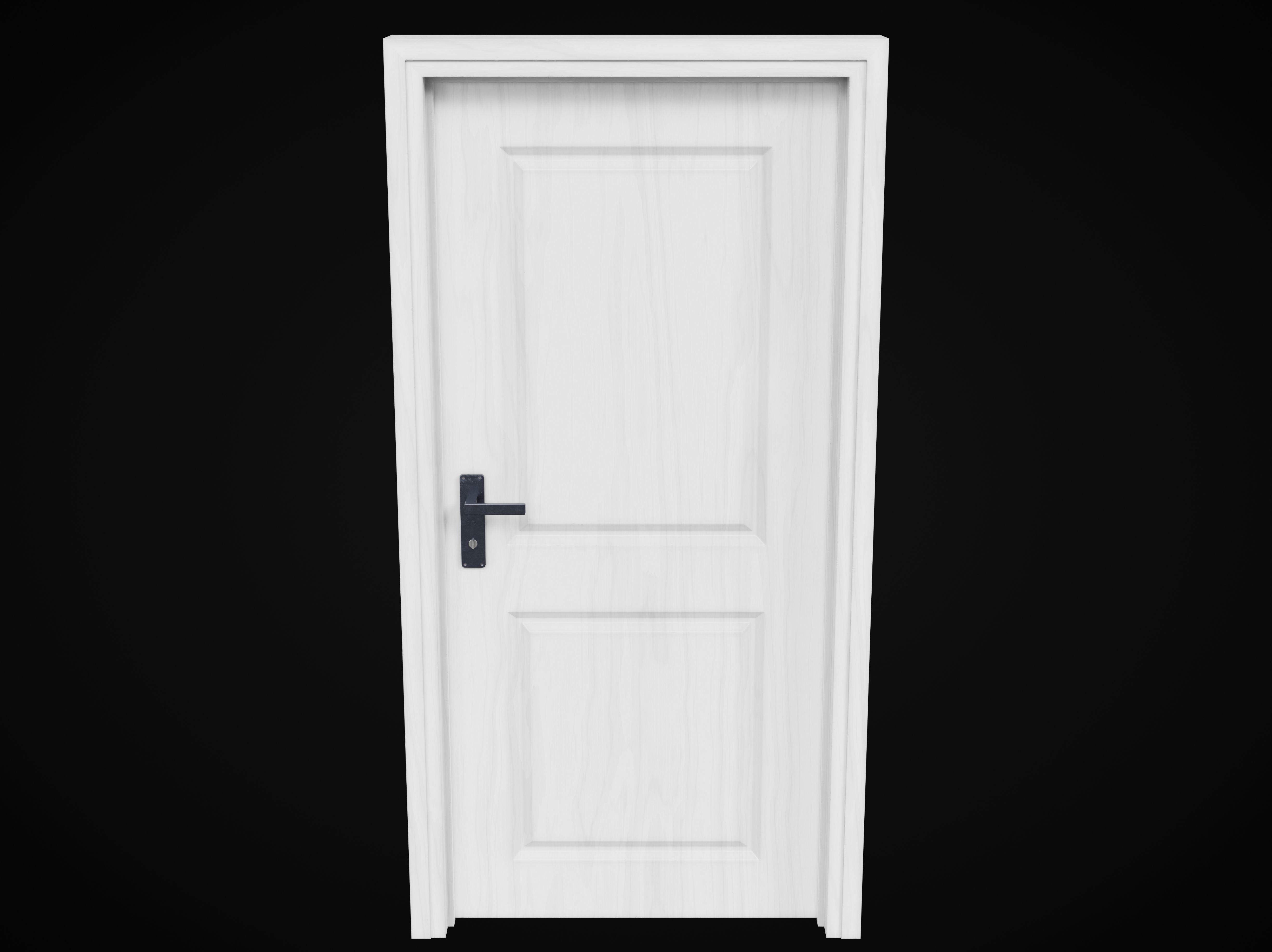 Collection of wooden doors Low-poly 3D model_9