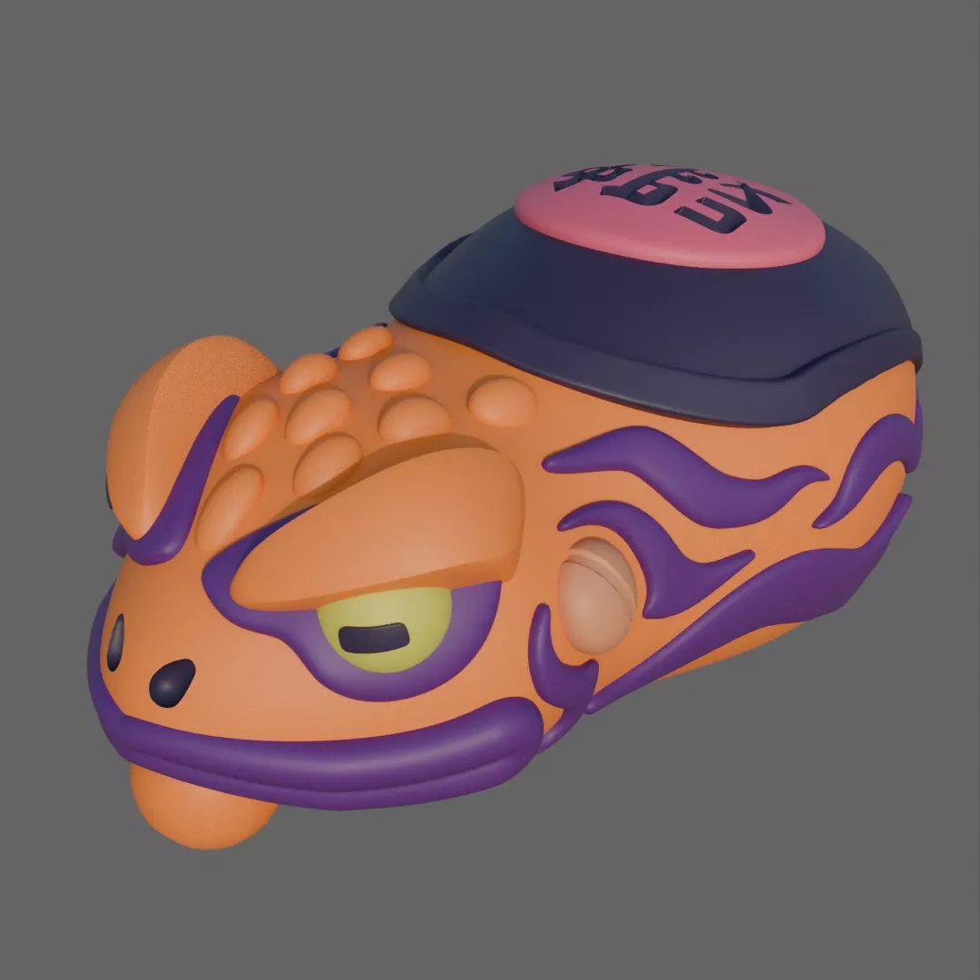 Soft Frog Fishing Rubber Lure Mold Gamakichi Naruto Fan Art 3D print model