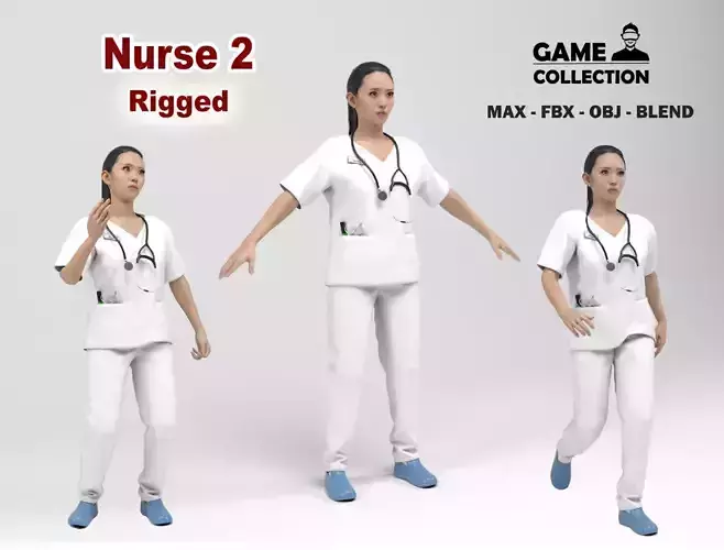 Nurse 2 Low-poly 3D model