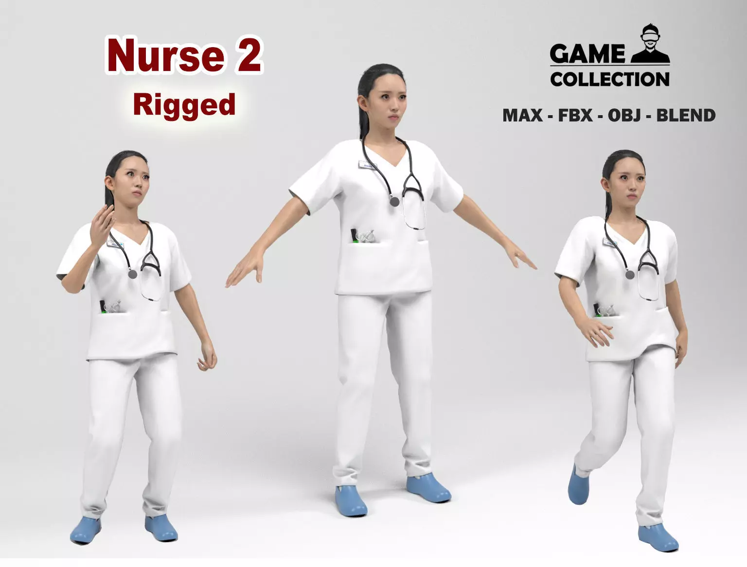 Nurse 2 Low-poly 3D model