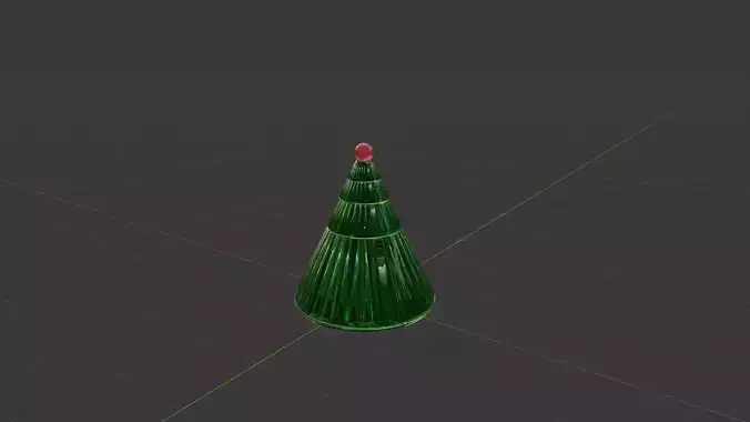 Green Crystal Glass Christmas Tree