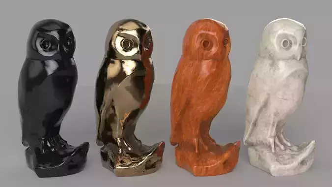 Owl bronze sculpture 