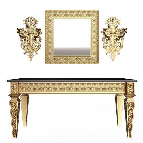 Classic Console Table 015 Low-poly 3D model