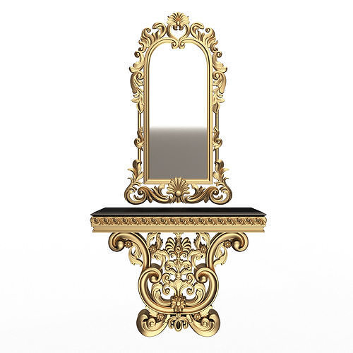 Classic Console Table 016 Low-poly 3D model