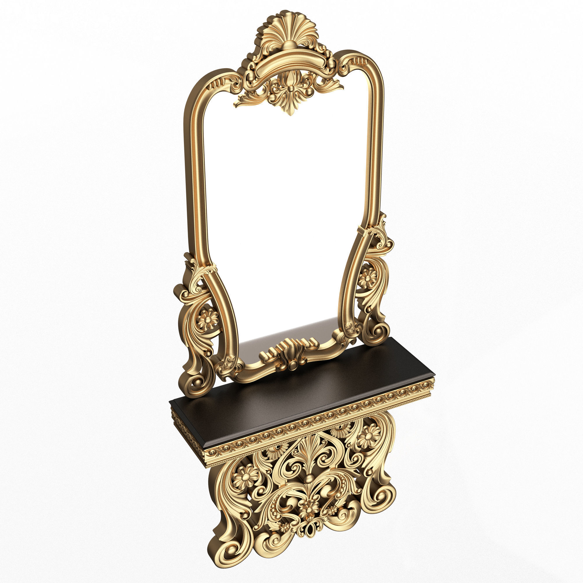 Classic Console Table Collection Low-poly 3D model_53