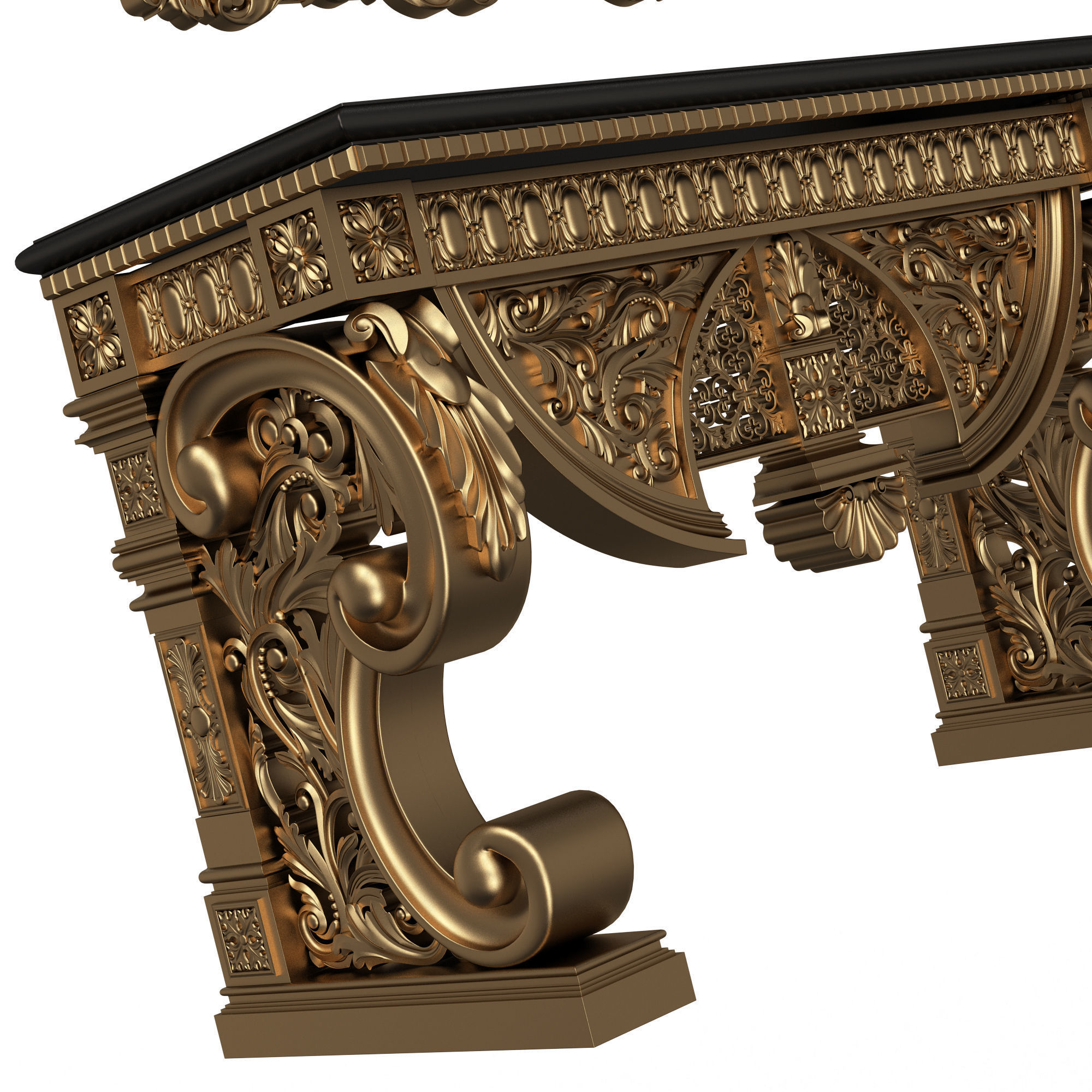 Classic Console Table Collection Low-poly 3D model_18