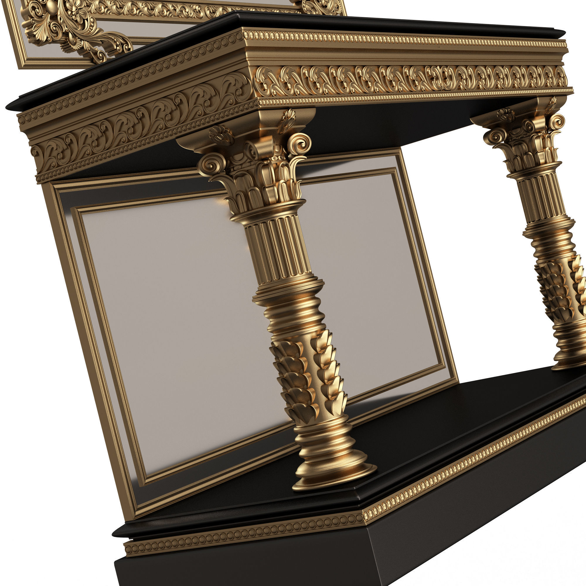 Classic Console Table Collection Low-poly 3D model_64