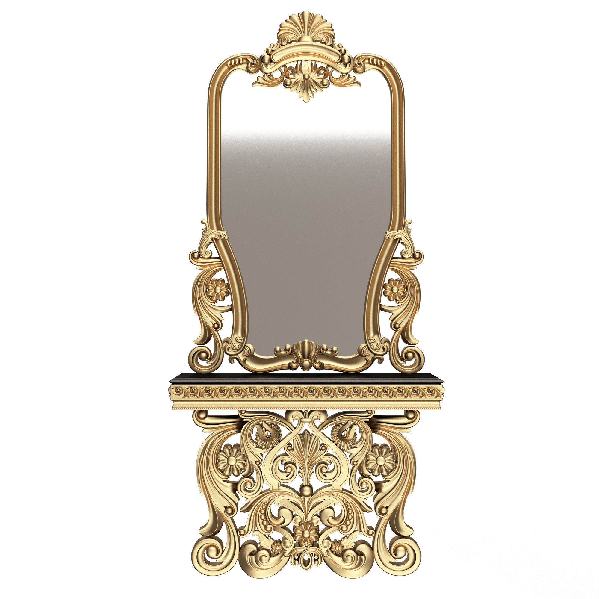 Classic Console Table Collection Low-poly 3D model_52