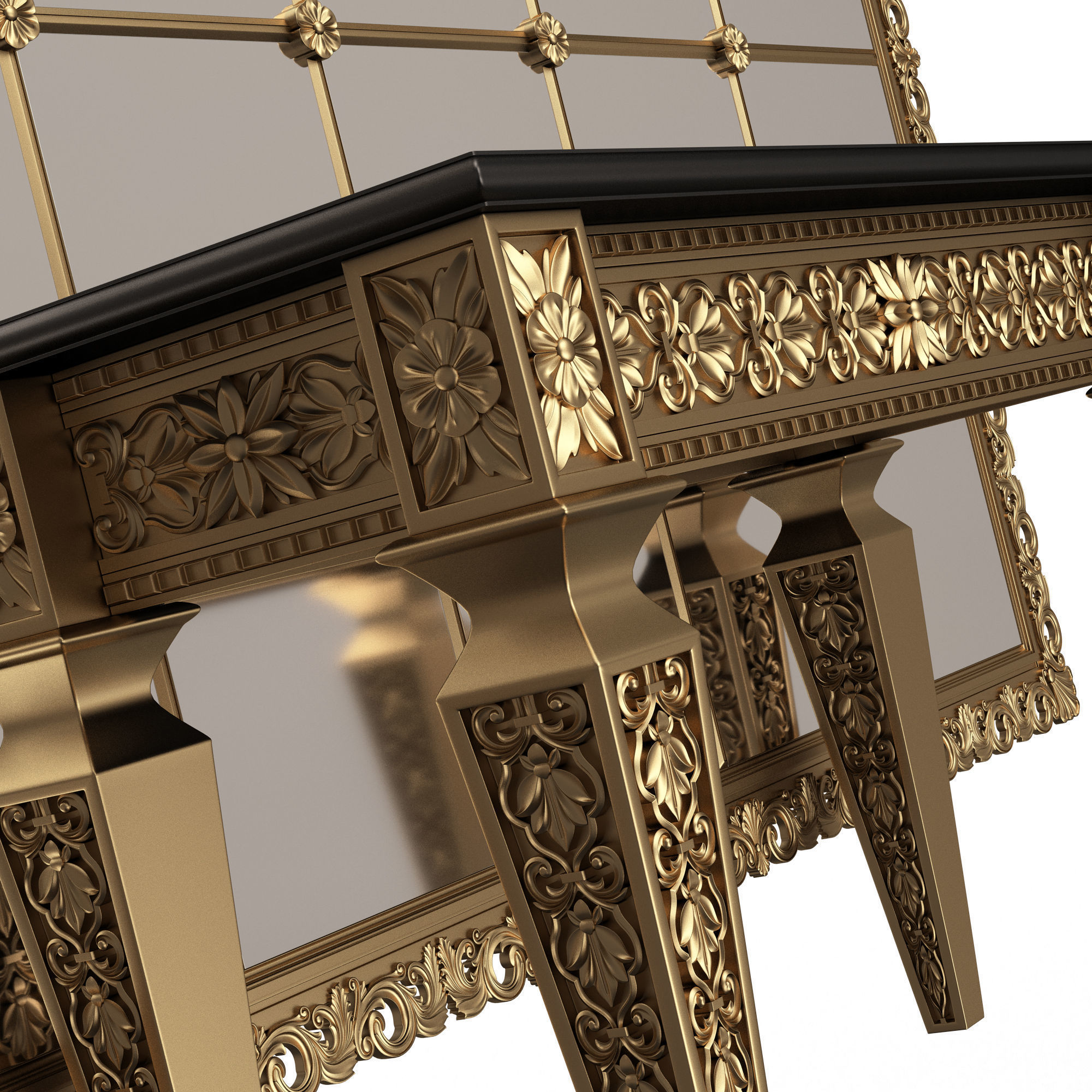 Classic Console Table Collection Low-poly 3D model_37