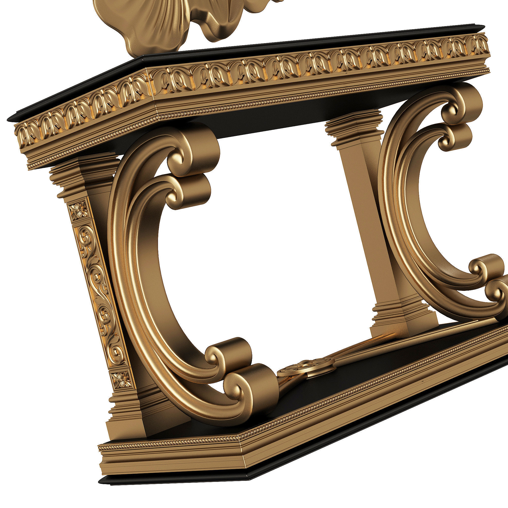 Classic Console Table Collection Low-poly 3D model_89