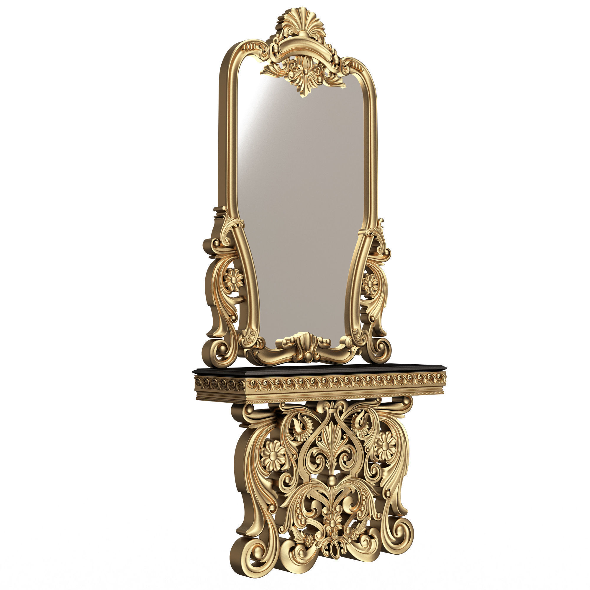 Classic Console Table Collection Low-poly 3D model_55