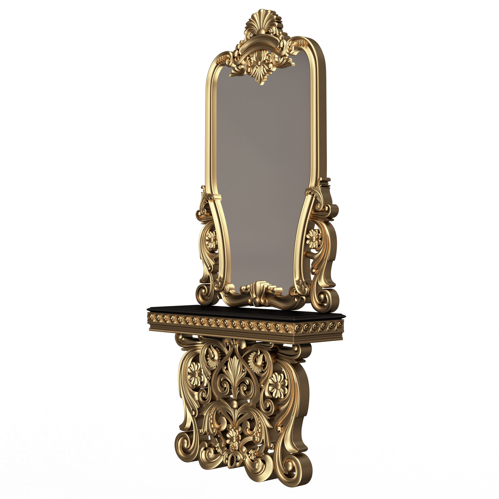 Classic Console Table Collection Low-poly 3D model_54